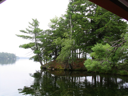 A view towards the private island