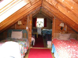 The upstairs loft