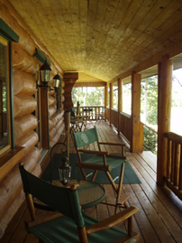 Extensive covered porch area to while away the time.