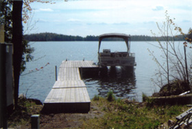 Main dock on the island.