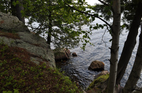 One of many rocky outcroppings